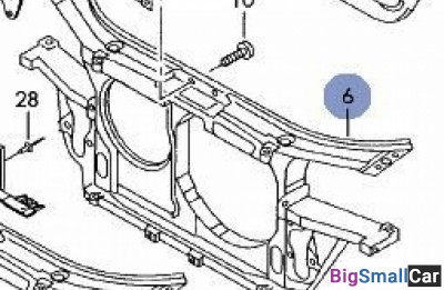 Суппорт радиатора VAG 4Z7805588 V6 - купить Батайске