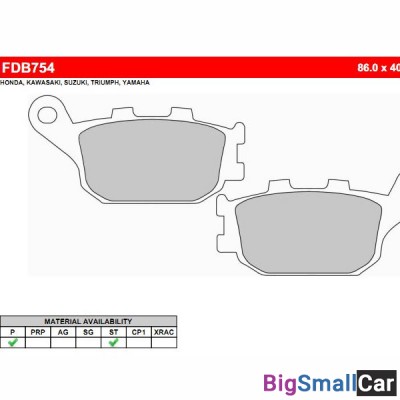 Тормозные колодки FERODO FDB754P - купить Батайске
