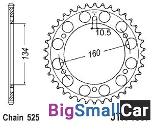 Звезда ведомая JT JTR1307.44 (JTR1307.44) - купить Батайске