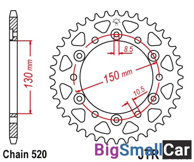 Звезда ведомая JT JTR245/3.42 - купить Батайске