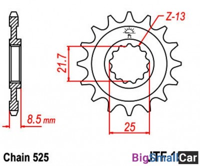 Звезда ведущая JT JTF1537.15RB - купить Батайске