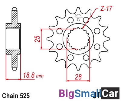Звезда ведущая JT JTF704.17RB - купить Батайске