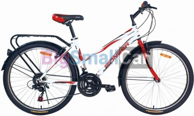 Дорожные велосипеды PIONEER AURORA 26/16 white-red-black Дорожные велосипеды PIONEER AURORA 26/16 white-red-black