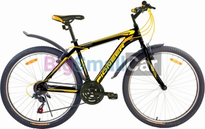 Дорожные велосипеды PIONEER TOWN 27,5/20 black-yellow-orange Дорожные велосипеды PIONEER TOWN 27,5/20 black-yellow-orange