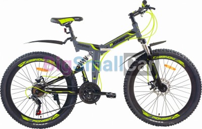 Дорожные велосипеды PIONEER DOLPHIN 26/19 gray-black-green Дорожные велосипеды PIONEER DOLPHIN 26/19 gray-black-green